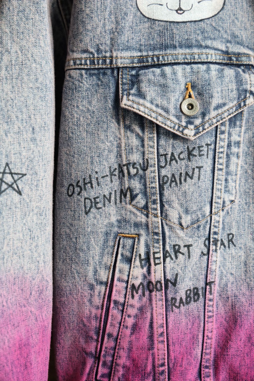 doublet 25SS ANIME HAND-PAINTING DENIM JACKET(25SS06BL208)PINK