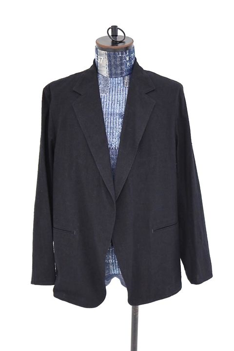 blurhms ブラームス 26SS Silk/Cotton Nep Cardigan Jacket(BHS26S019)Black☆2月13日(金)新作発売！