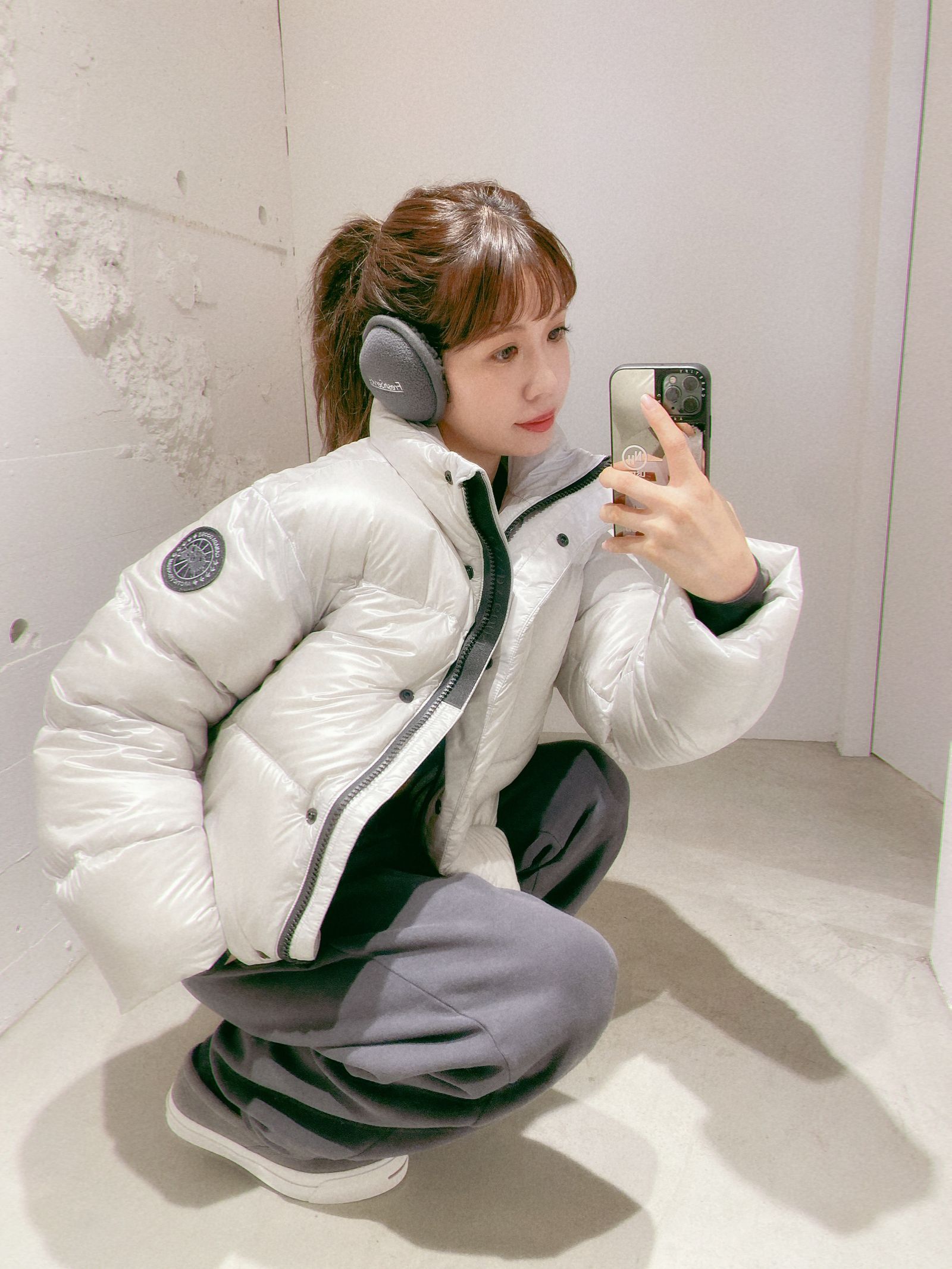 CANADA GOOSE レディース新作Cypress Cropped Puffer Black Label style.2024.10.11