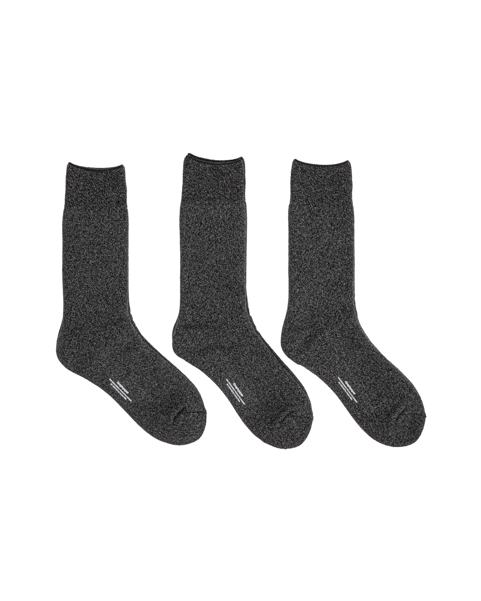 グラフペーパー 26SS 3-Pack Melange Socks(GU261-90289) CHARCOAL ☆1月31日(土)発売！