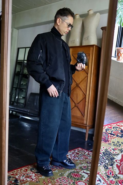 A.PRESSE Vintage Silk Flight Custom Jacketスタイル.2025.10.28.