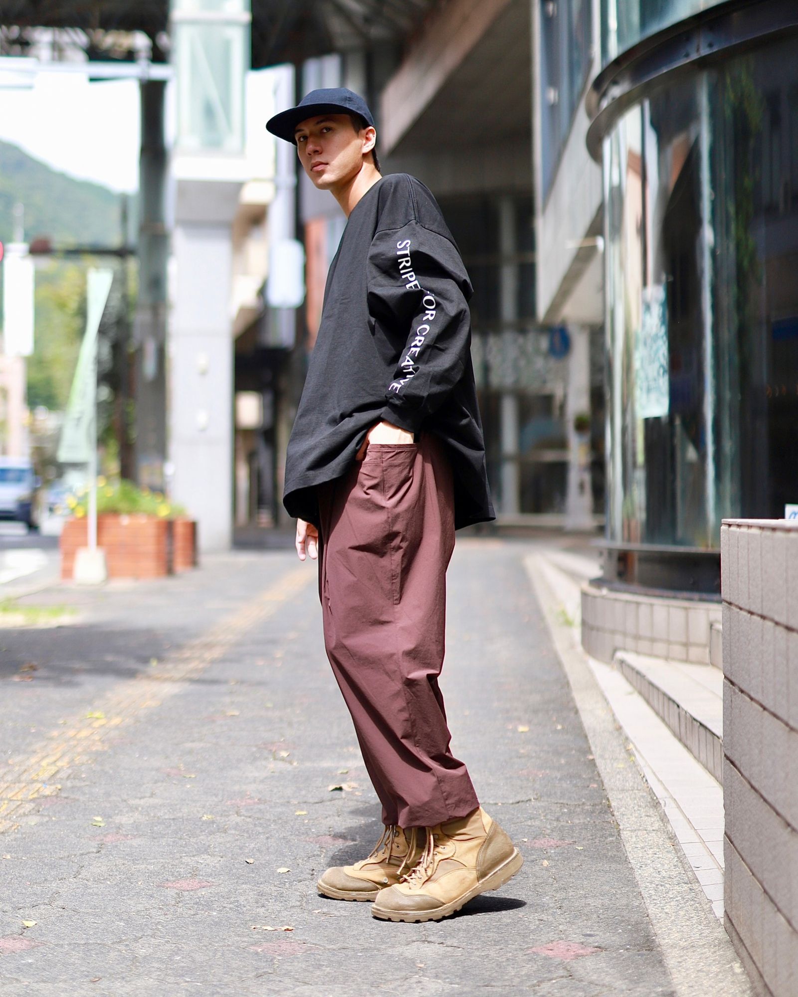 STRIPES FOR CREATIVE FW23 WIDE TAPERED EASY PANTS*NYLONスタイル ...
