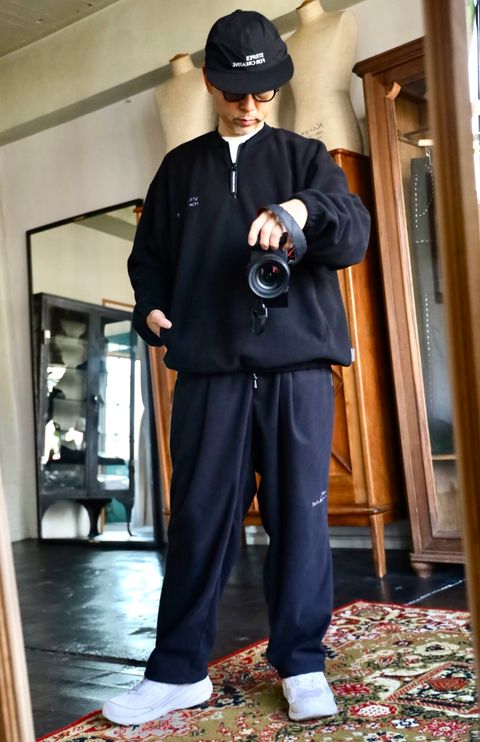 S.F.C FLEECE BASEBALL HALF ZIP JACKETスタイル