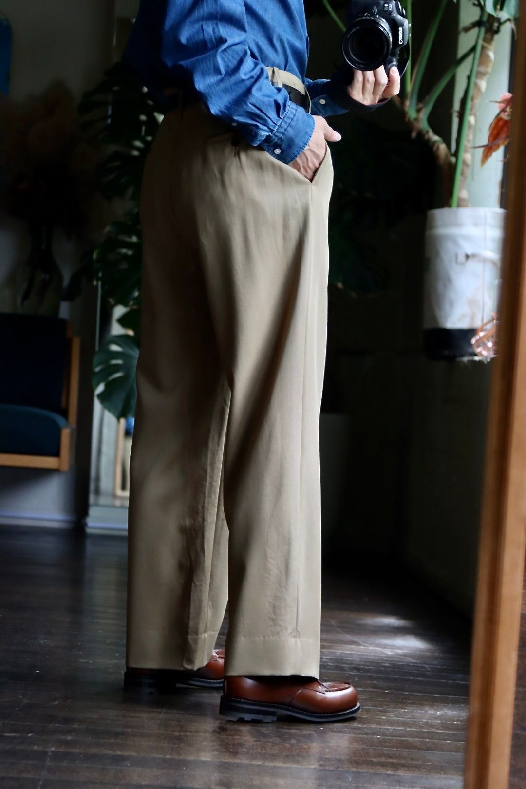 A.PRESSE Vintage Wool Trousersスタイル