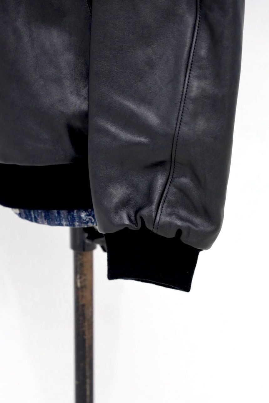 グラフペーパー Cow Leather Raglan Blouson(GU263-30320)BLACK☆8月29日(土)発売！