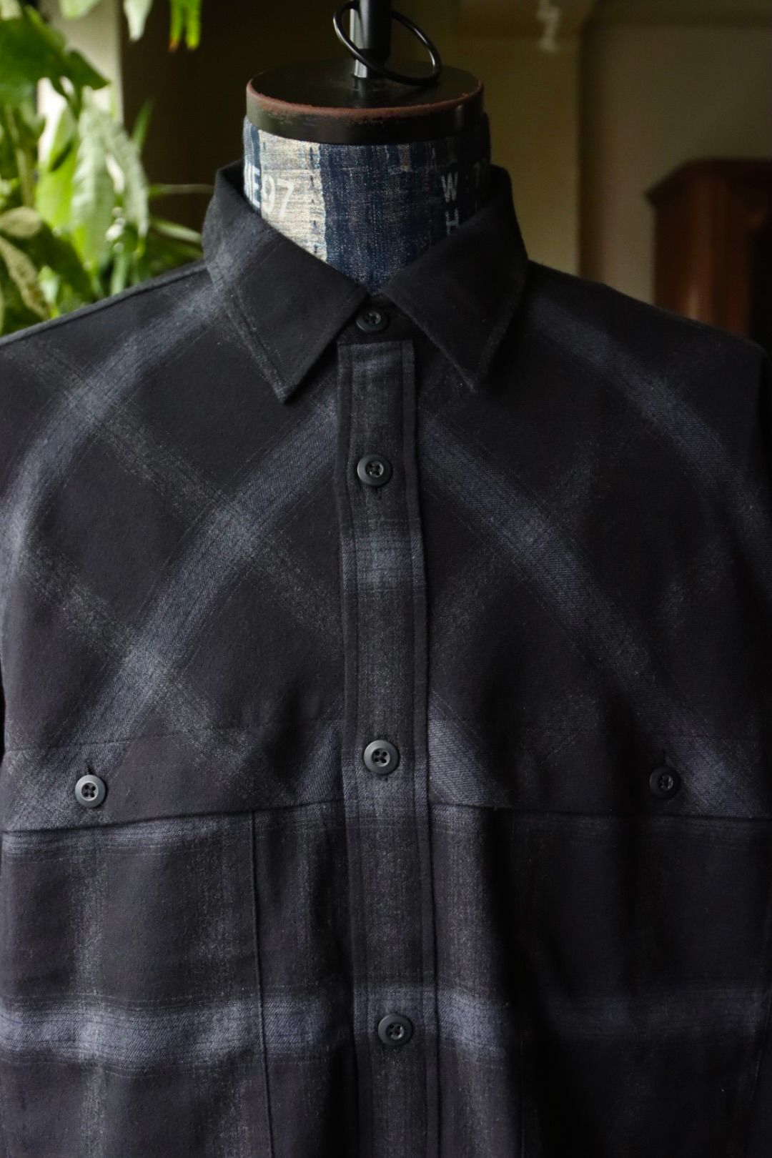 フレッシュサービス FLANNEL CHECK OVER YOKE SHIRT (FSC253-50129)BLACK★10月4日(土)発売！