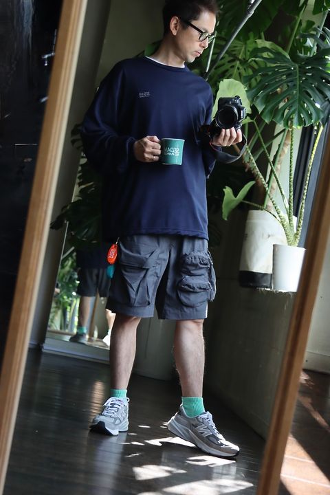 SEDAN ALL-PURPOSE 23FW OG LOGO WOOL JERSEY L/S TEE"NAVY"スタイル