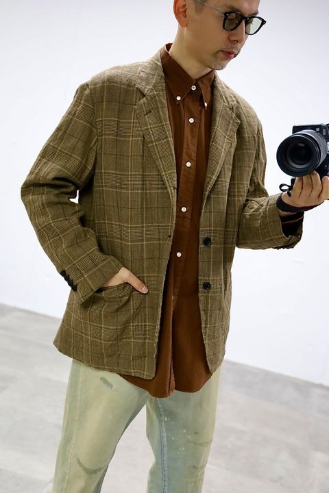 A.PRESSE 2026 STYLE1 Washed Wool Linen Jacketスタイル