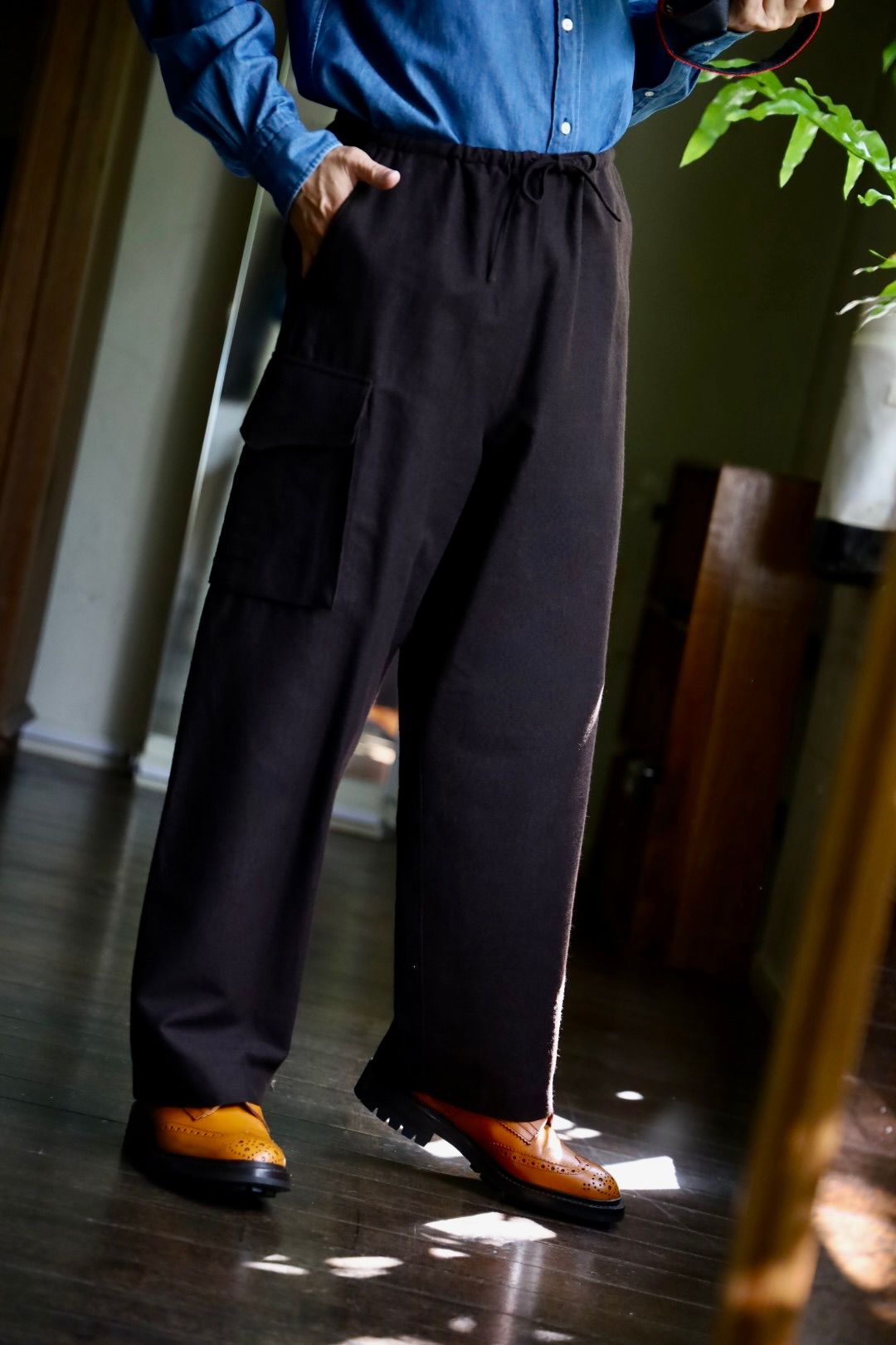 blurhms Wool Napping Side Seamless 4P Pantsスタイル.2024.8