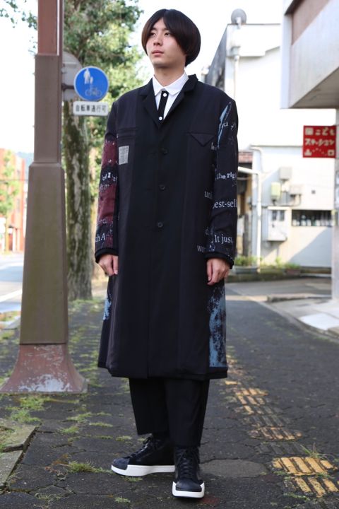 Yohji Yamamoto pour Homme 2020AW K-メッセージ刺繍ジャケットstyle.2020.9.9.