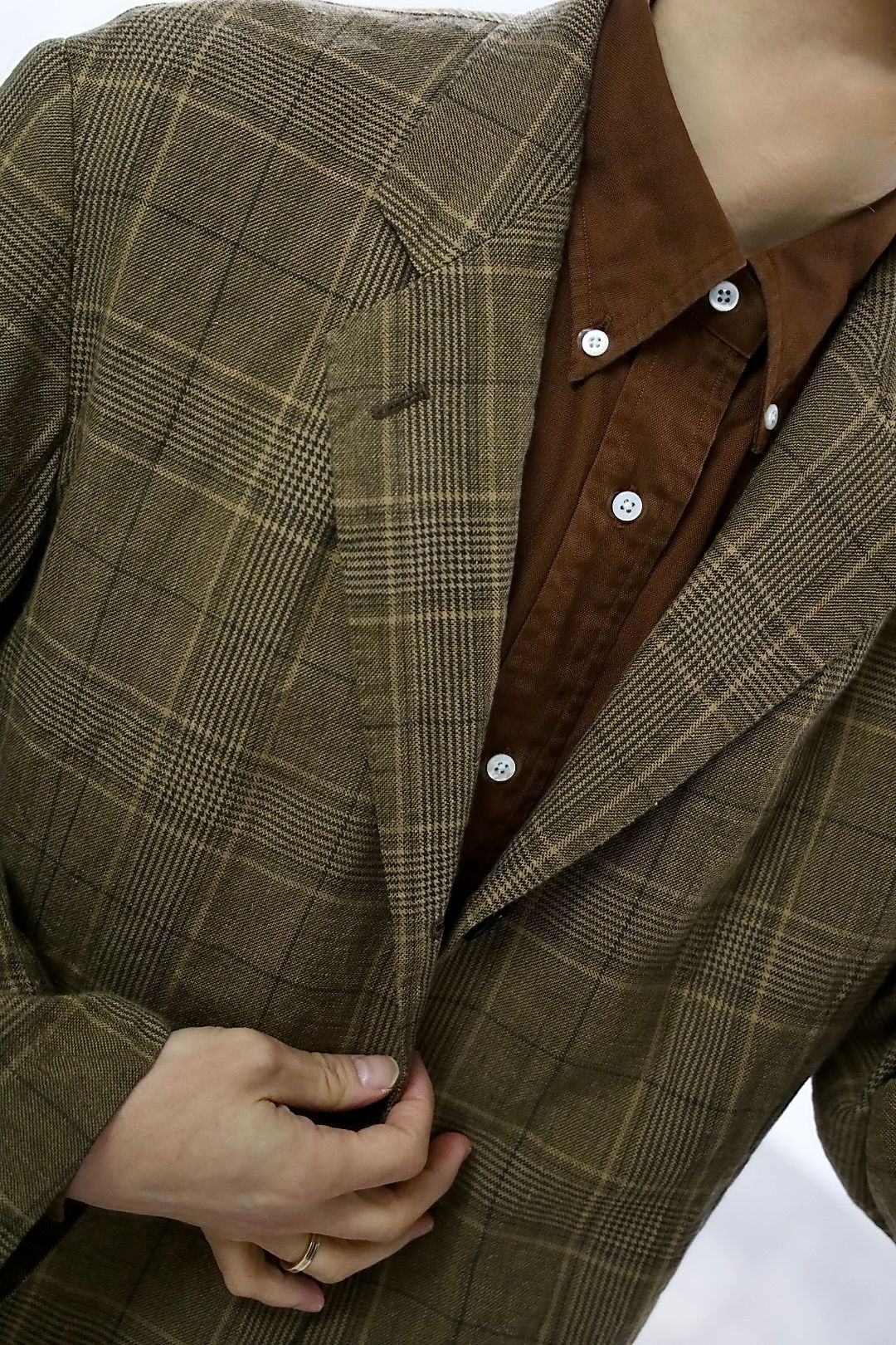 A.PRESSE 2026 STYLE1 Washed Wool Linen Jacketスタイル