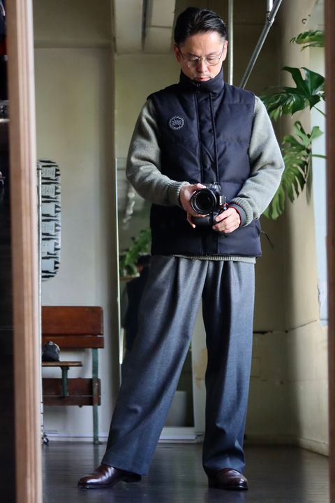 CANADA GOOSE カナダグース22AW GARSON VEST WOOL BLACK LABELスタイル.2022.10.26.