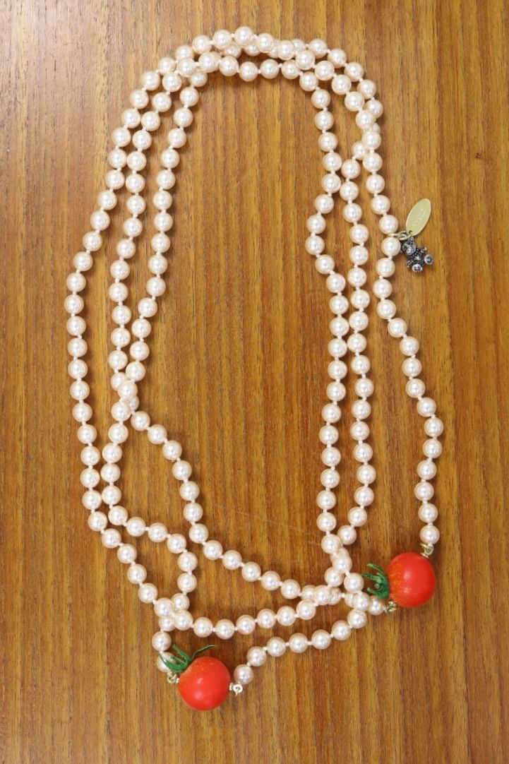 doublet ダブレット26SS FOOD SAMPLE PEARL NECKLACE (26SS83AC43) TOMATO★1月17日(土)11:00発売！
