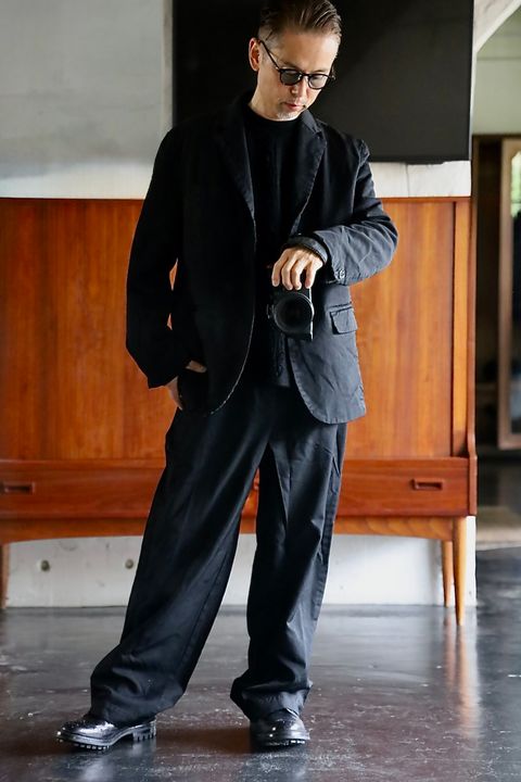 COMME des GARCONS HOMME エステルサージ製品染め3Bジャケット.2025.910.