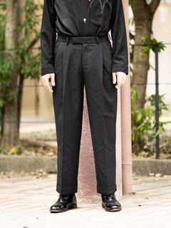 マーカウェア 26AW DOUBLE PLEATED SEMI EASY TROUSERS(A26C07PT02C)BLACK☆新作発売！