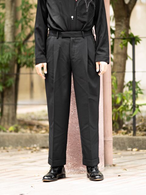 マーカウェア 26AW DOUBLE PLEATED SEMI EASY TROUSERS(A26C07PT02C)BLACK☆新作発売！