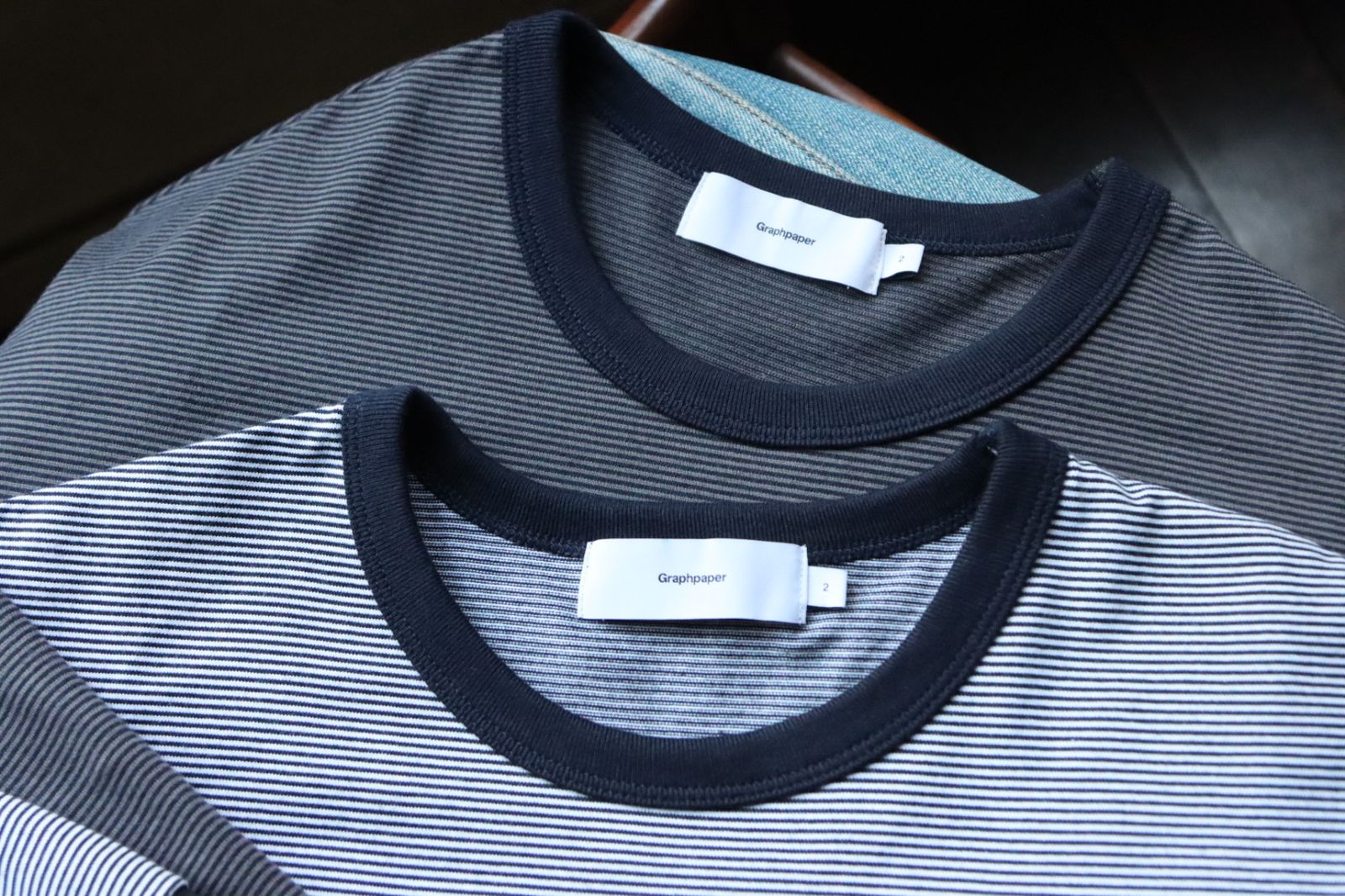 Graphpaper - グラフペーパー24SS Narrow Border L/S Tee(GU241