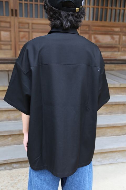 Graphpaper Selvage Wool S/S Oversized Box Shirt(GM212-50260) style. 2021.06.20.