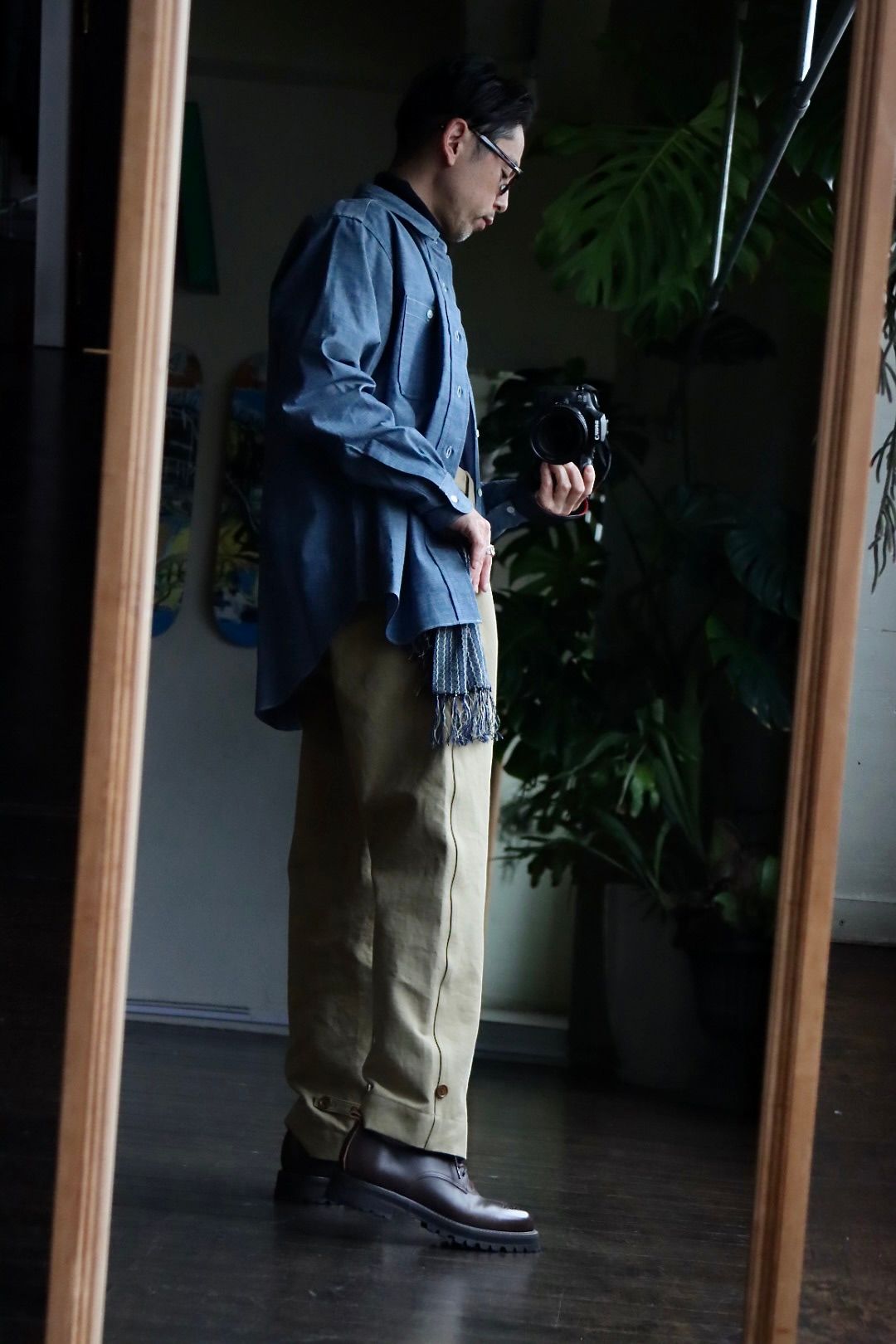 A.PRESSE - アプレッセ23SSシャツ Rigid Chambray Shirt(23SAP-02-02H