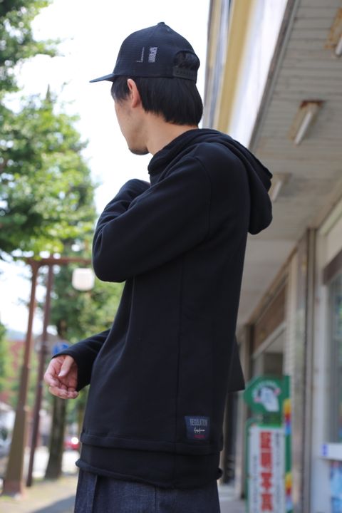 yohji yamamoto RE長袖フードパーカ"BLACK"Style.2020.8.21.