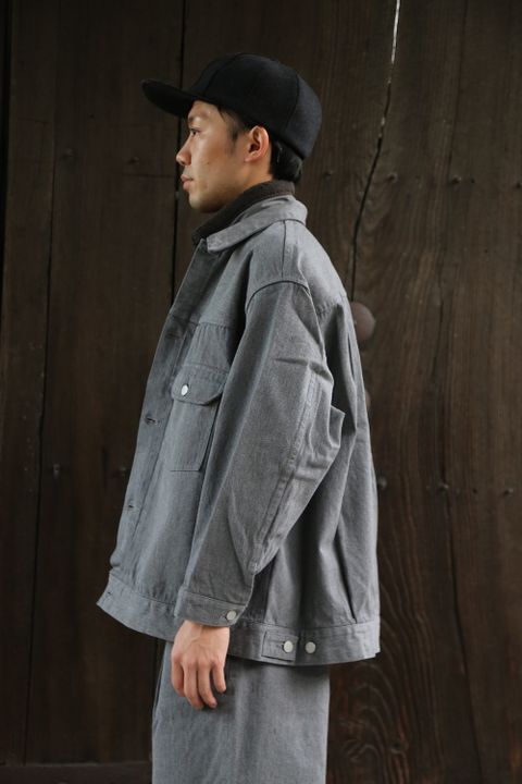 Graphpaper Colorfast Denim Blouson&Colorfast Denim Two Tuck Pants"GRAY"Style.2020.11.13.