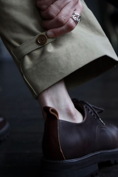 A.PRESSE 23SS Motorcycle Trousers"BEIGE"スタイル