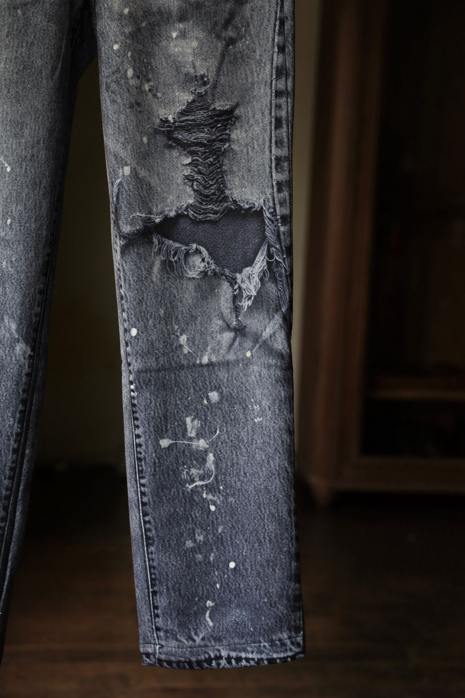 トーキングアバウト ジ アブストラクション 25AW DENIM PRINT STARIGHT PT(2526AW-PT-001)BLACK☆新作発売！