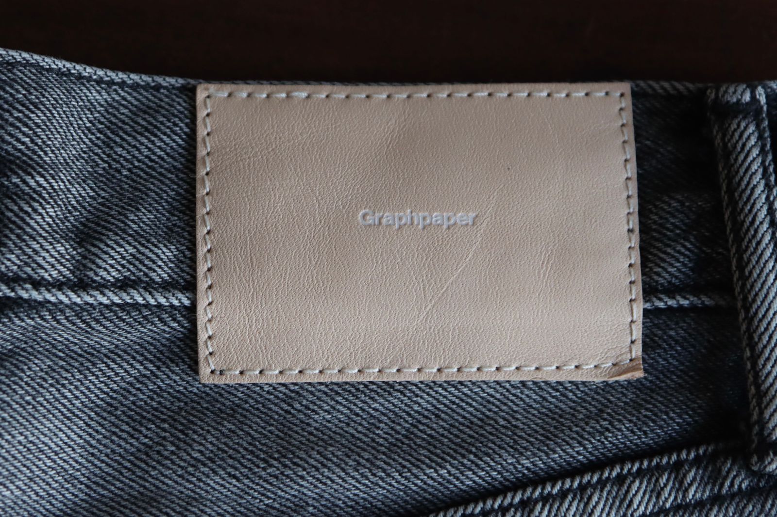 Graphpaper 25AW Women's Selvage Denim Two Tuck Wide Pants(GL253-40062LB)BLACK_LIGHT FADE
