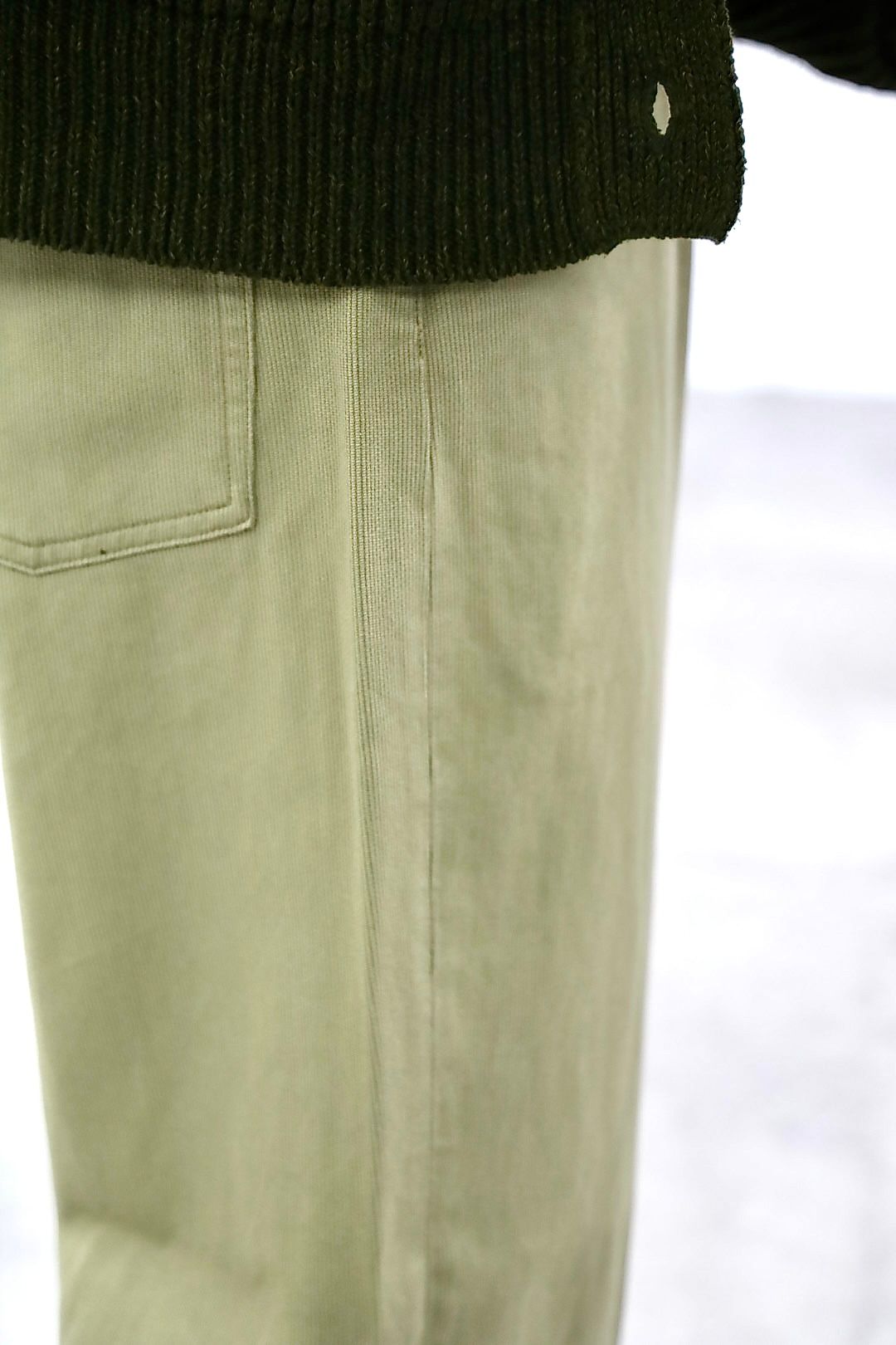 A.PRESSE 2026 STYLE1 Washed Silk Cotton Pique Pantsスタイル