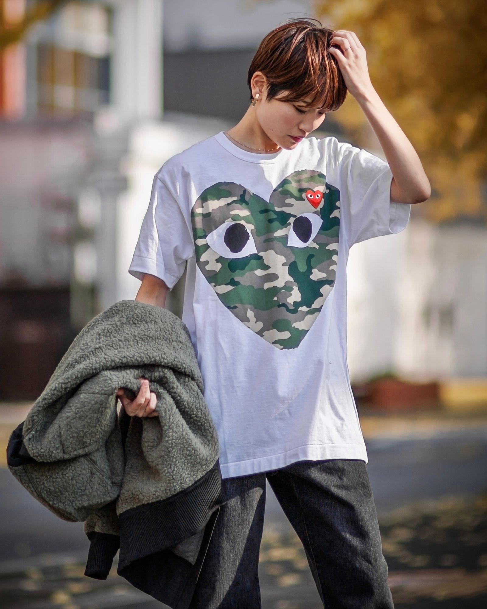 PLAY COMME des GARCONS 新作カモ柄 Tシャツ style.2024.12.6