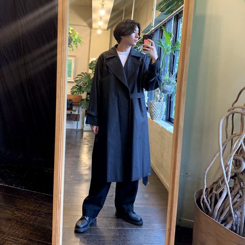 blurhms Gabardine Double Belt Trench Coat style.2022.7.27
