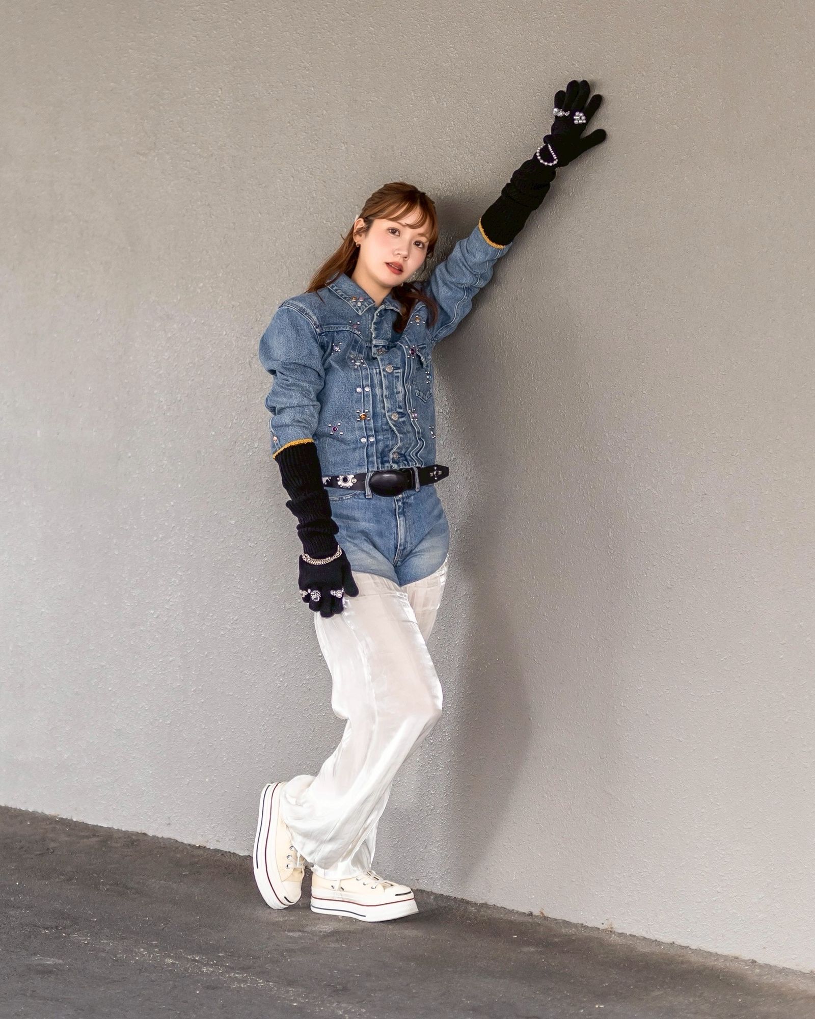 doublet 25AW 新作LONG KNIT GLOVES WITH RINGS style. 2025.9.12
