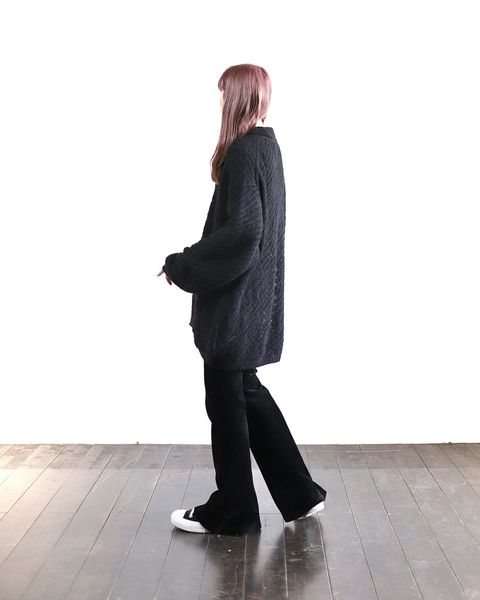 YOKE 新作SILK MOHAIR BUTTONED CARGIGAN style.2024.2.3