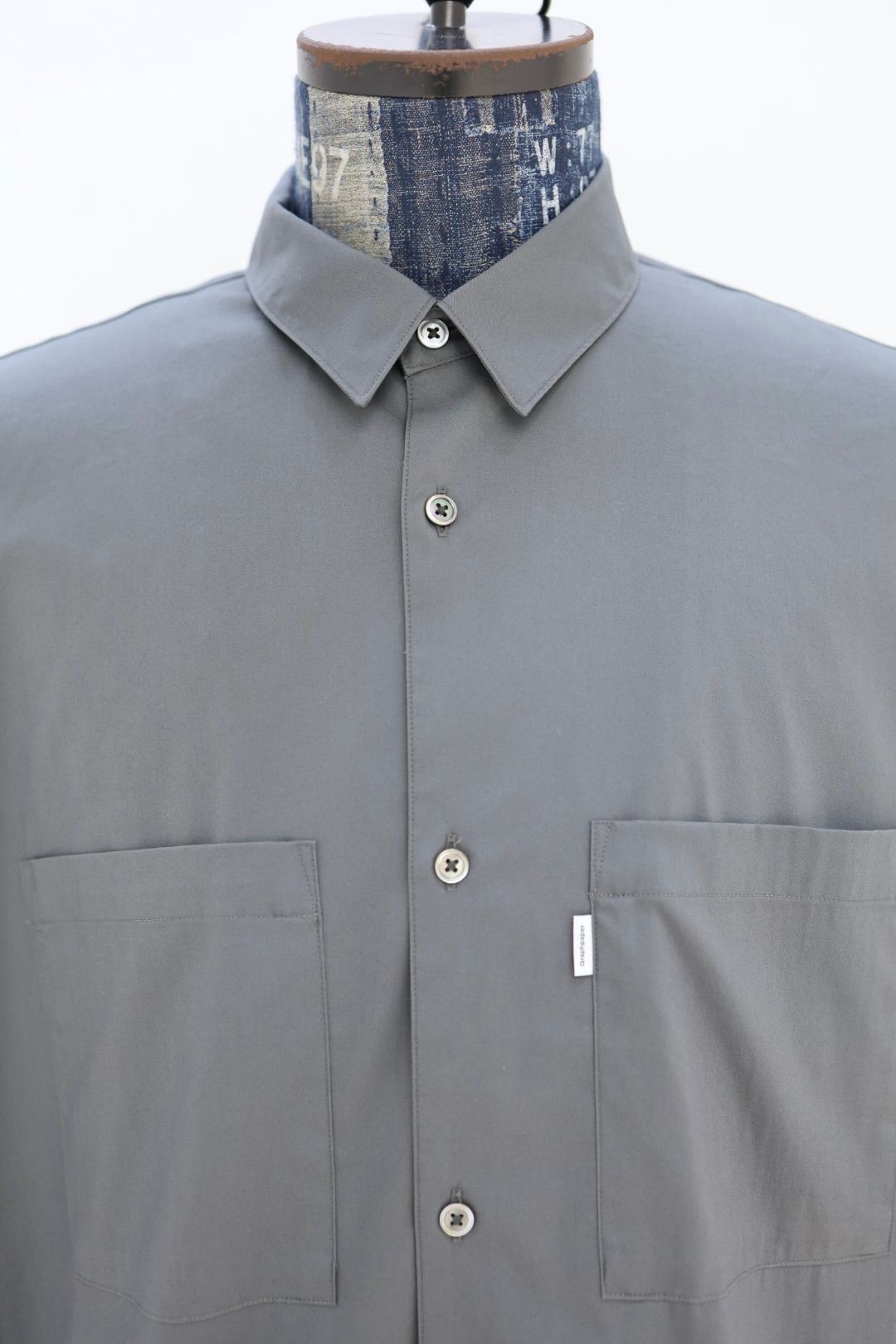 グラフペーパー 26SS Solotex Twill S/S Oversized Box Shirt(GM261-50159B)GRAY☆3月20日(金)発売！