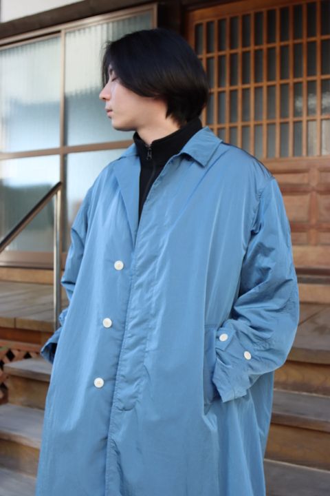 SFC SOUTIEN COLLAR COAT"Sax Blue"style.
