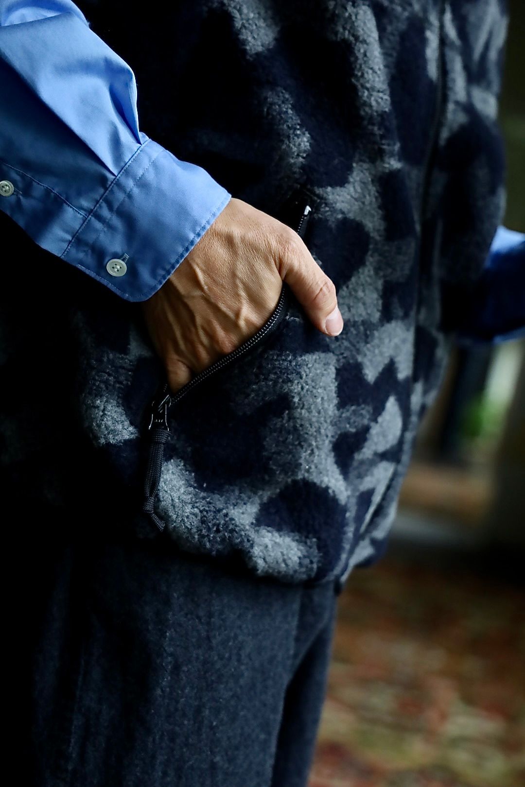 COMME des GARCONS HOMME 26FW ウールボアフリースベストスタイル