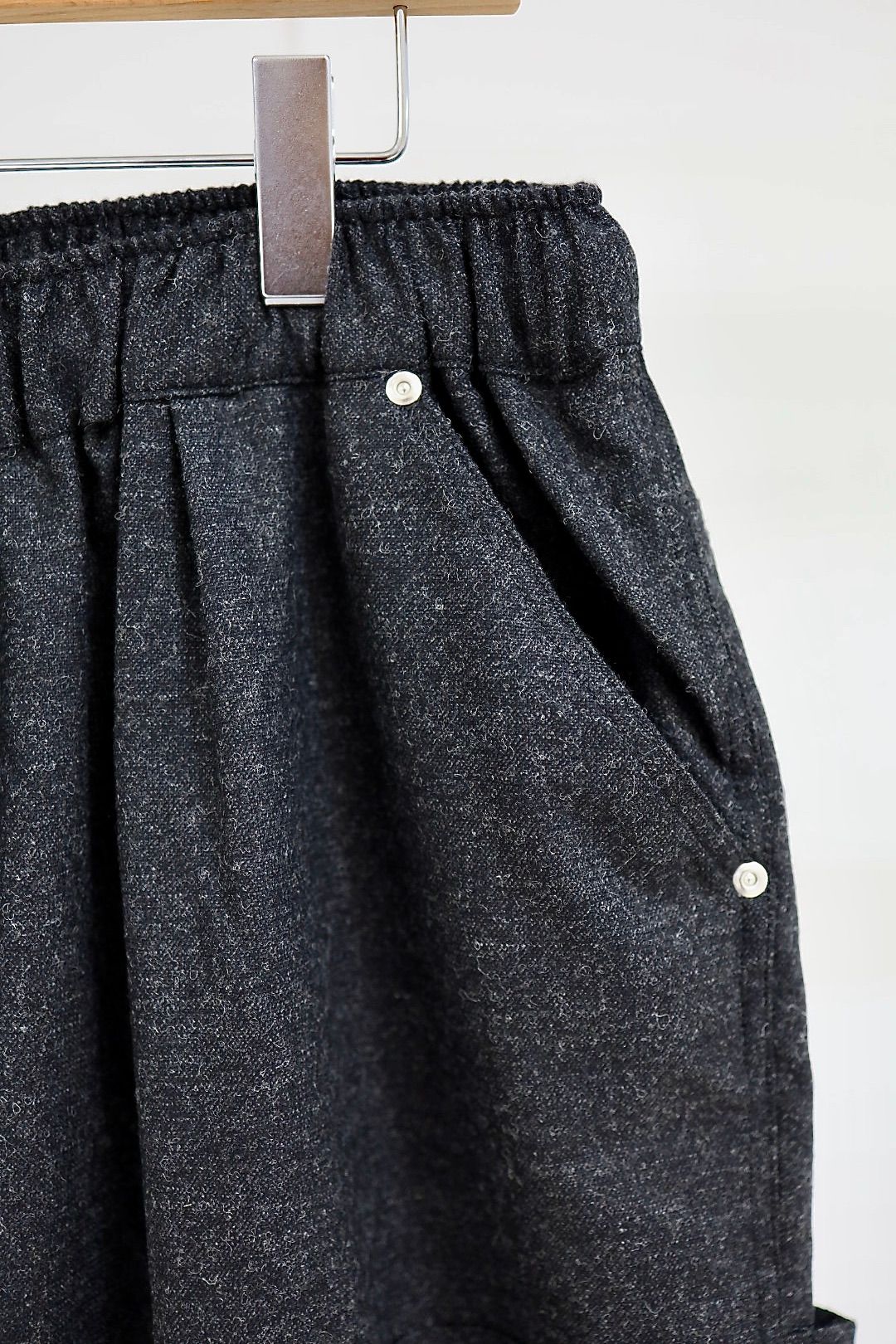 S.F.C 25FW エスエフシー CASHMERE WOOL DOUBLE KNEE PANTS(SFCFW25P08)Black M