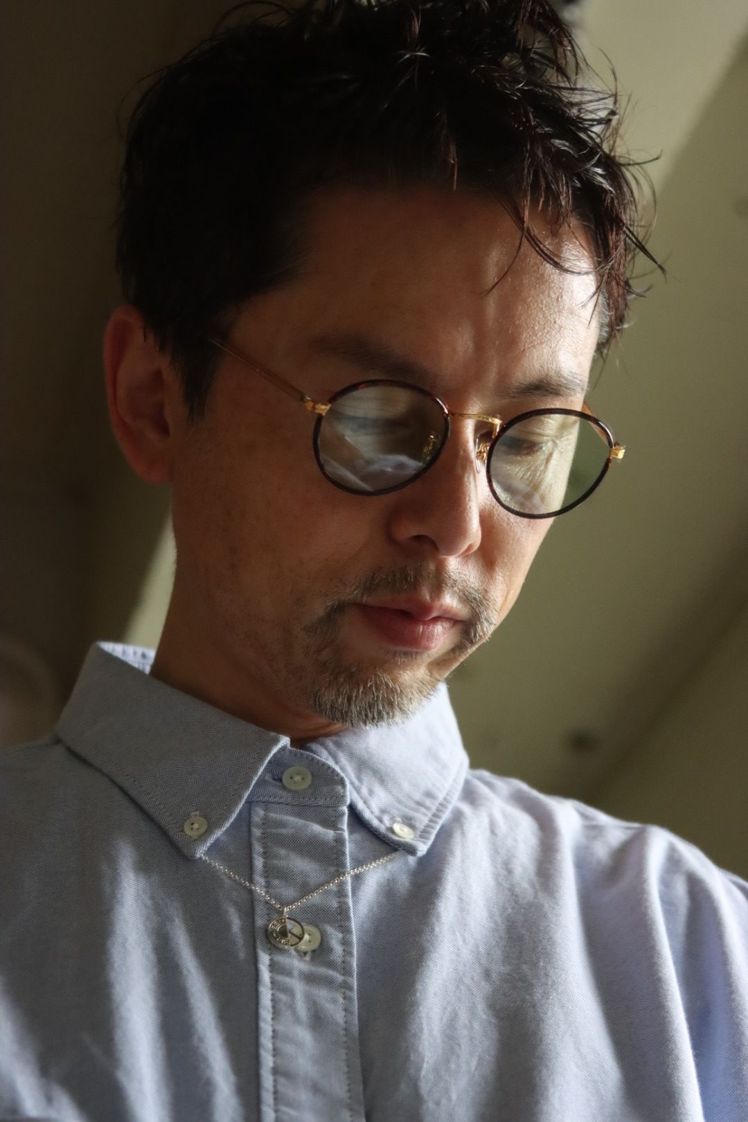 フレッシュサービス CORPORATE S/S B.D SHIRT"BLUE"スタイル.2022.6.25.