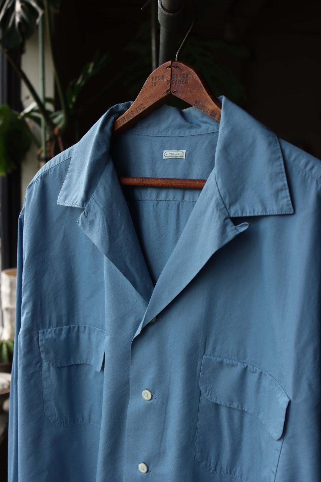 アプレッセ23SSシャツ Open Collar Shirt(23SAP-02-05M)INDIGO☆3月25日(土)発売！ - 1(S)