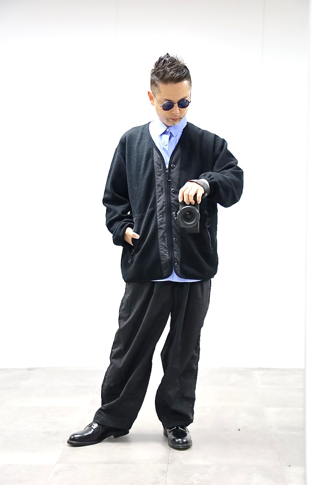 COMME des GARCONS HOMME 26SS 綿度詰カノコジップアップカーディガンスタイル
