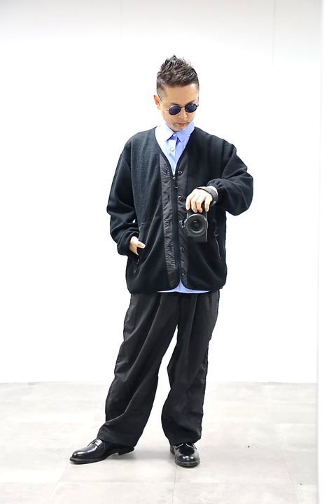 COMME des GARCONS HOMME 26SS 綿度詰カノコジップアップカーディガンスタイル