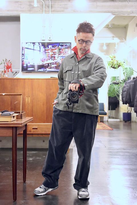 A.PRESSE 24SS Vintage Corduroy Trousers"GRAY"スタイル