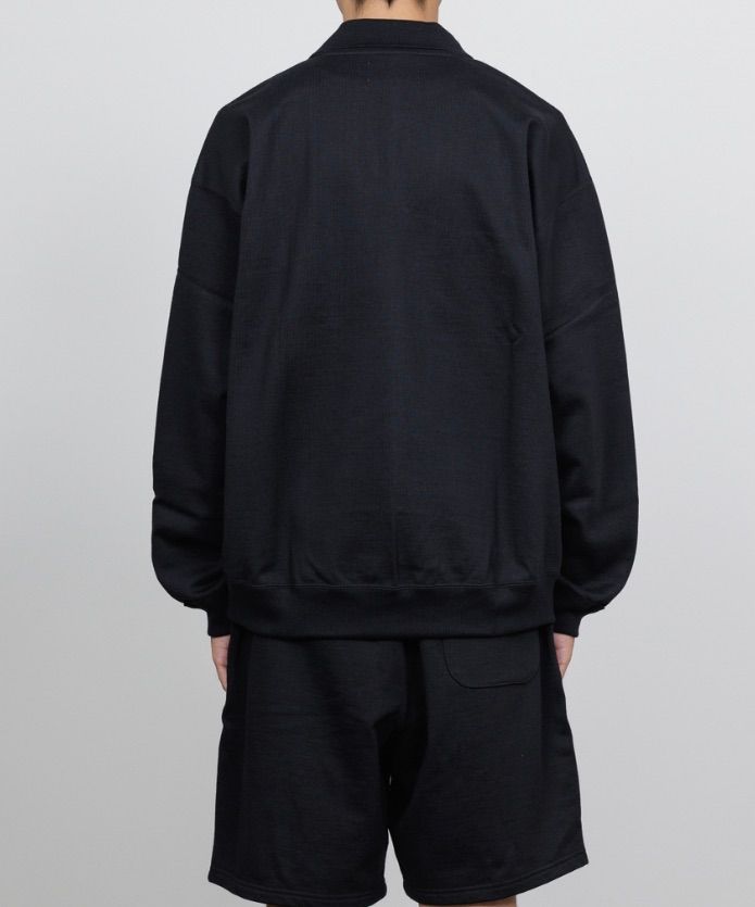 MARKAWARE 26SS HALF ZIP POLO HUGE SWEAT(A26A09CS03C)BLACK☆新作発売！