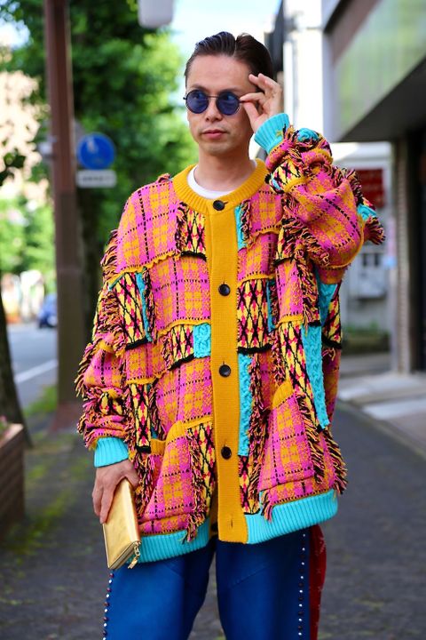 KIDILL Chaotic Argyle Tartan Cardigan style.2020.8.01.