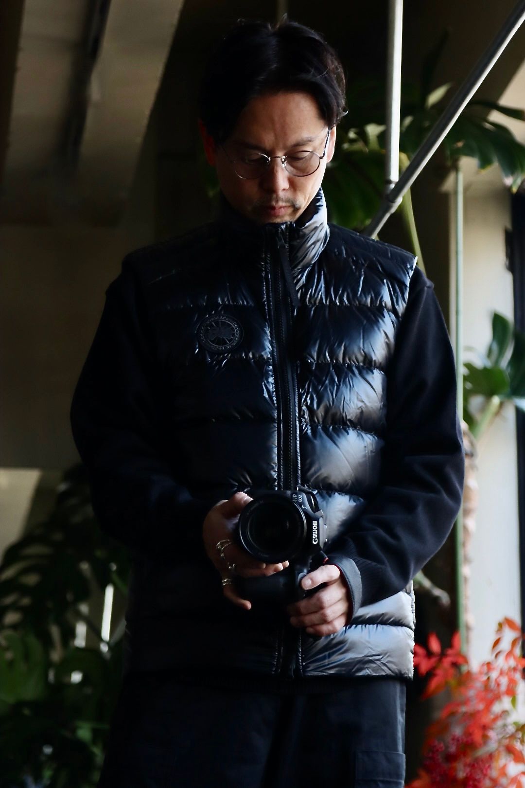 CANADA GOOSE CROFTON VEST BLACK LABELスタイル