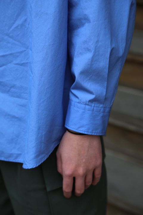 Broad L/S Oversized Regular Collar Shirt"BLUE"Style.2020.2.14.