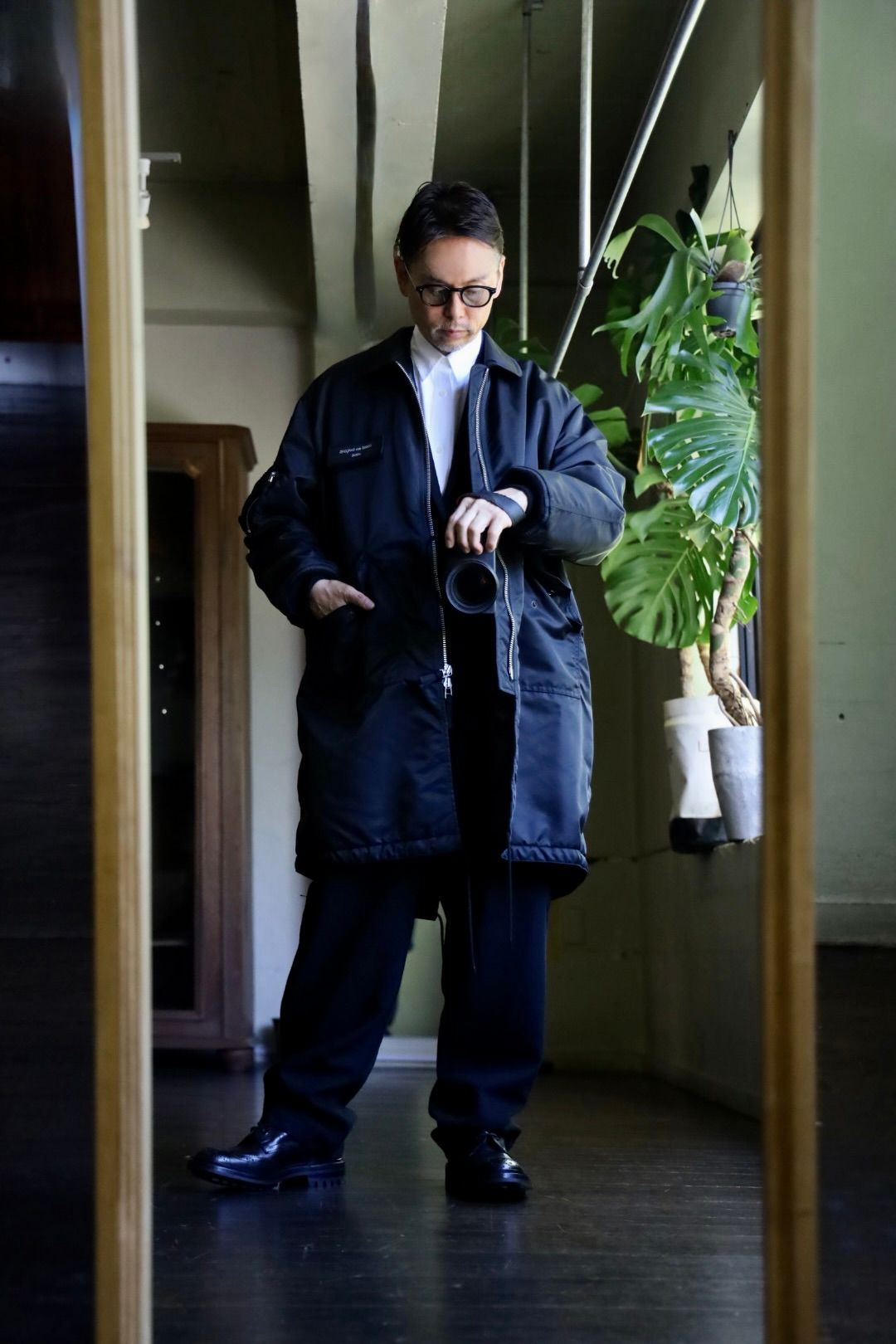 COMME des GARCONS HOMME ナイロンツイルコートスタイル2024.10
