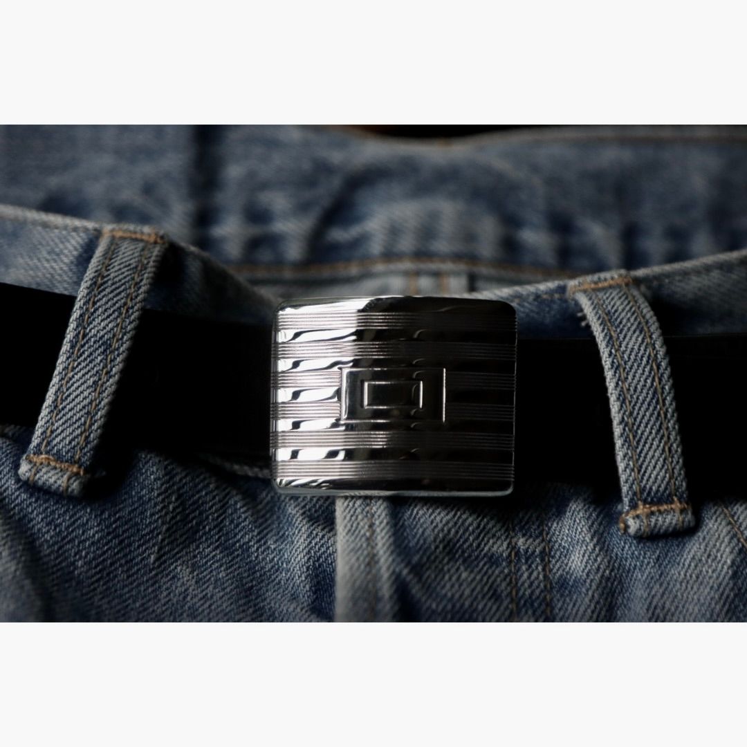 XOLO - ショロジュエリーベルト Rectangle Narrow Buckle Belt