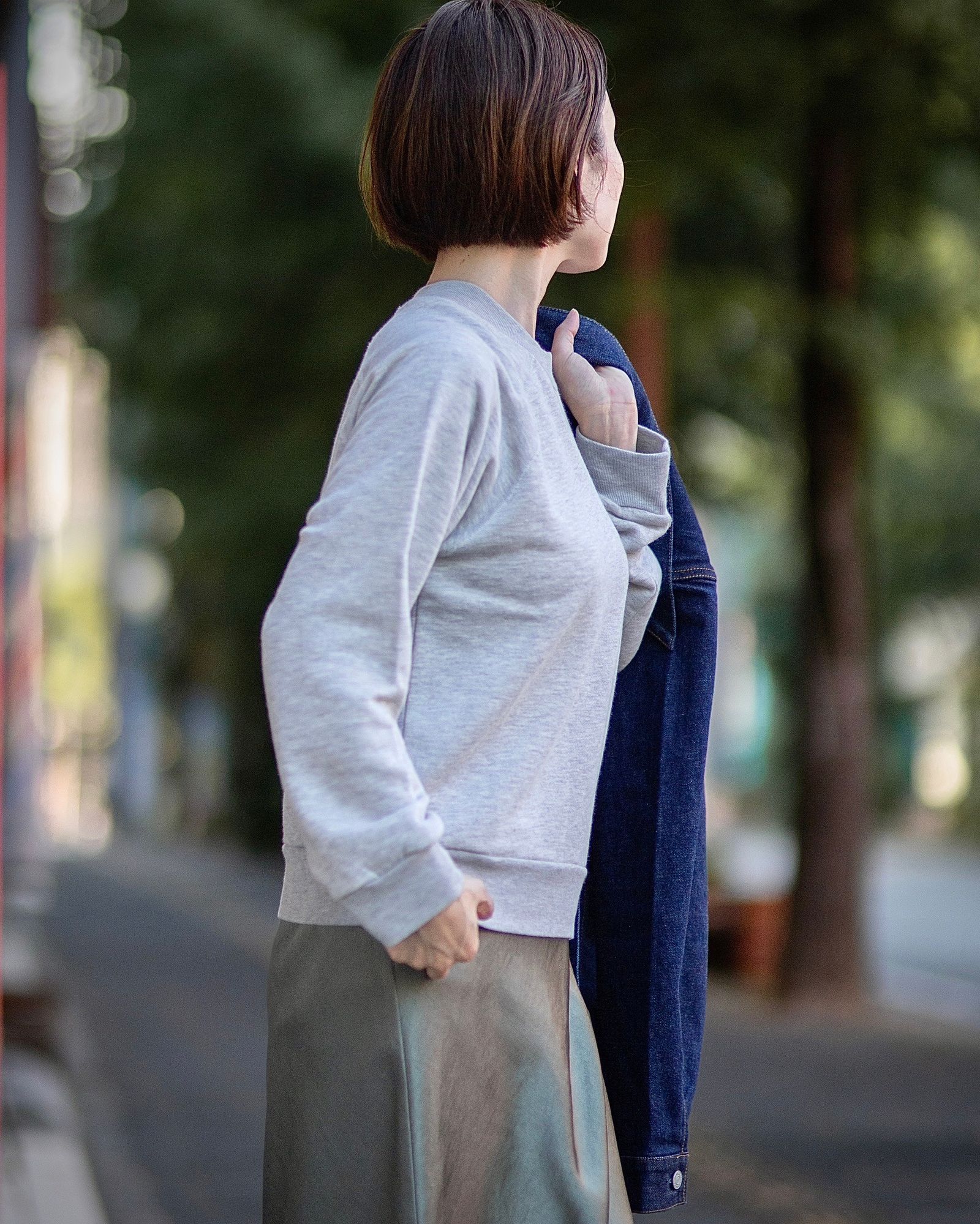 J.B. ATTIRE Paris jean jacket×New York sweat shirts style