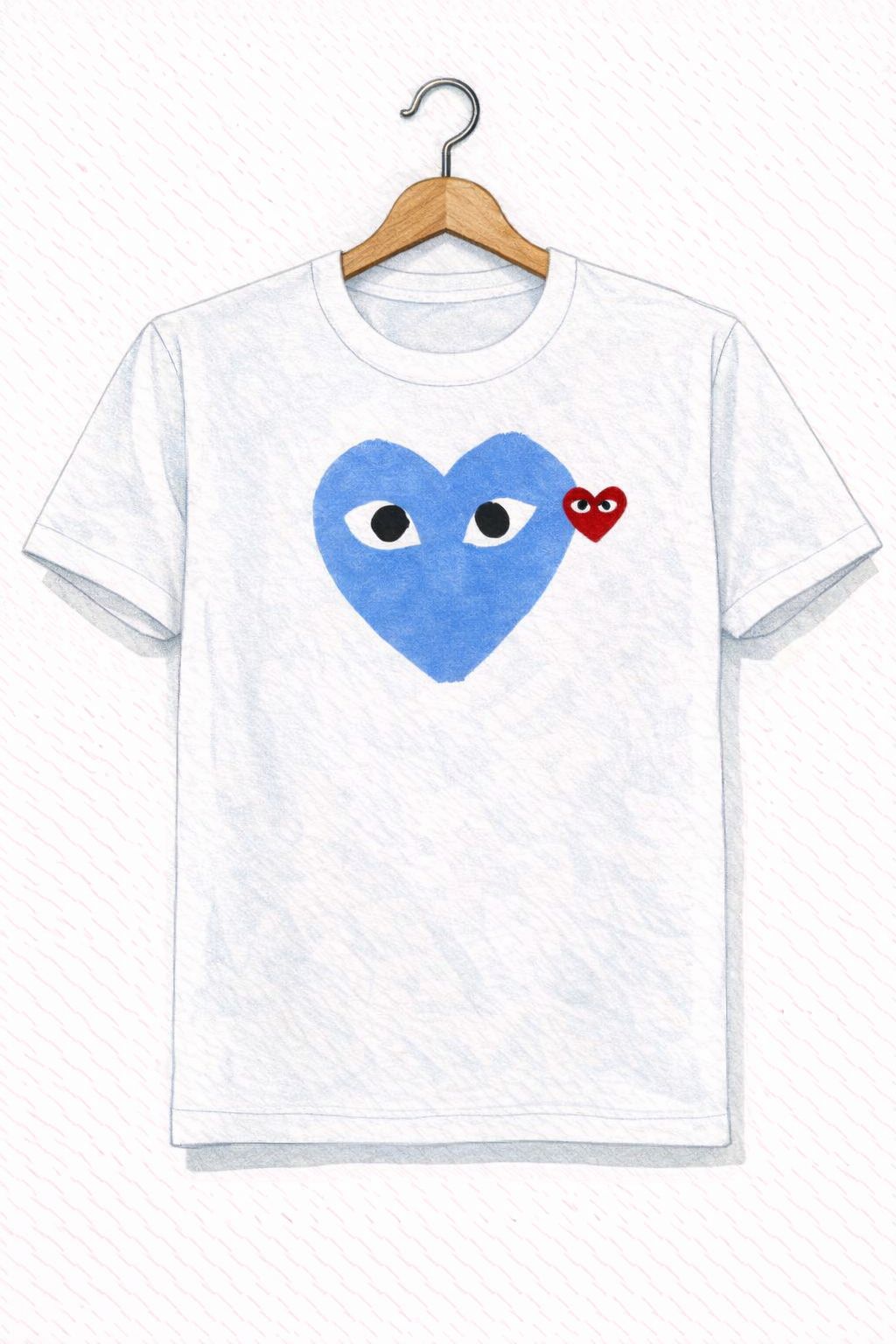 PLAYプレイコムデギャルソン RED EMBLEM Tシャツ(BLUE)☆新作発売！